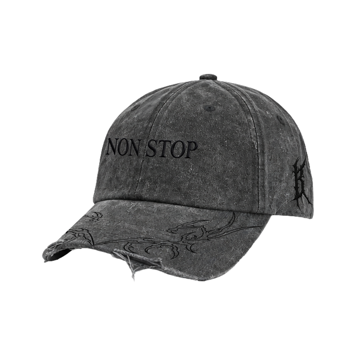 NON STOP CAP — ACID WASH GREY — clean product side