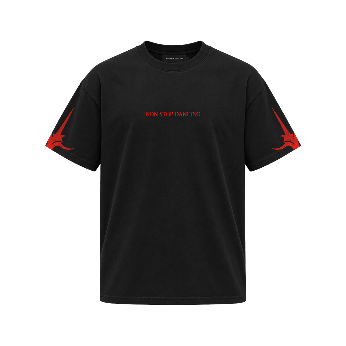 SIGIL TEE — BLACK / RED — coverfoto, clean product front