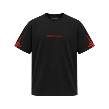 SIGIL TEE — BLACK / RED — coverfoto, clean product front