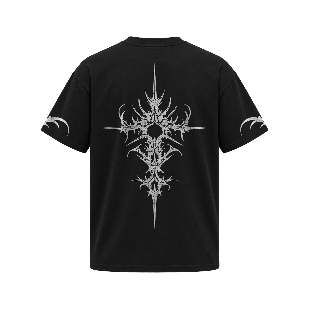 SIGIL TEE — BLACK / WHITE — clean product back