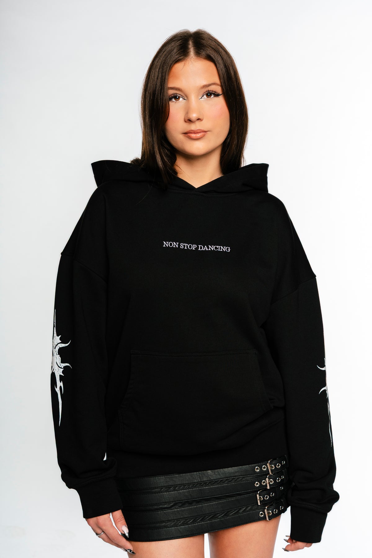 SIGIL HOODIE — BLACK / WHITE