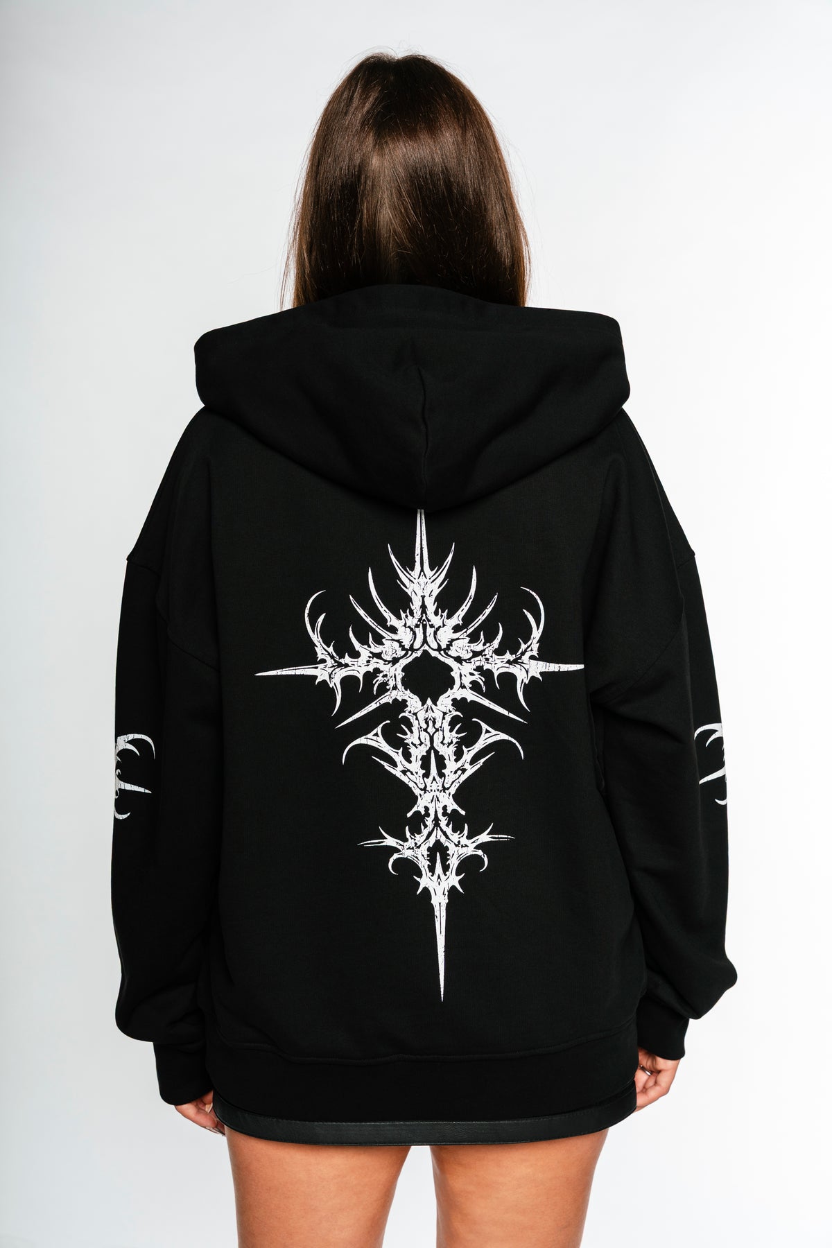 SIGIL HOODIE — BLACK / WHITE
