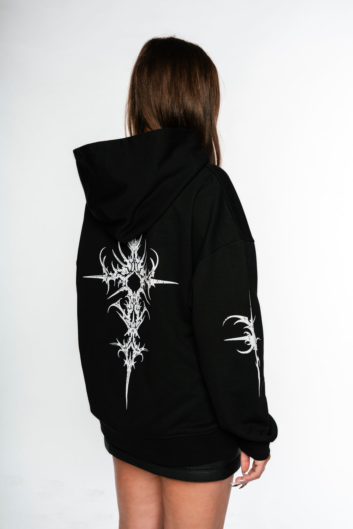 SIGIL HOODIE — BLACK / WHITE